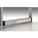 CJK- Energieleiste, para mesas de trabalho Treston série WB, saída de tomada dupla 3 vezes