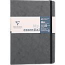 Clairefontaine Carnet de notes My Essentials Age Bag, 96 pages, DIN A5, 90g/m², numéroté, cousu, quadrillé, gris