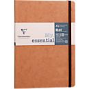 Clairefontaine Carnet de notes My Essentials Age Bag, 96 pages, DIN A5, 90g/m², numéroté, cousu, quadrillé, marron