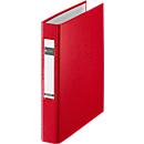 Classeur à anneaux LEITZ®, format A5, mécanisme à 2 anneaux, largeur de tranche 40 mm, rouge