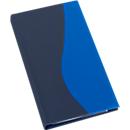 Classeur à anneaux pour cartes de visite bleu EICHNER, pour 200 cartes de visite, mécanisme avec 4 anneaux de classeur, format A5