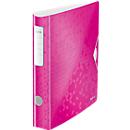 Classeur à levier Active WOW LEITZ®, format A4, largeur du dos 65 mm, 5 pièces, rose