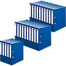 Classeur à levier maX.file protect herlitz, format A4, l. de la tranche 50 mm, 25 pièces, bleu
