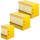 Classeur à levier maX.file protect herlitz, format A4, l. de la tranche 50 mm, 25 pièces, jaune