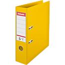 Classeur à levier Nr 1 Power Esselte - PP - A4 - dos 75 mm - étiquette de dos interchangeable - jaune