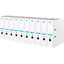 Classeur à levier smart ELBA, format A4, largeur du dos 80 mm, 10 pièces, blanc