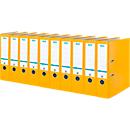 Classeur à levier smart ELBA, format A4, largeur du dos 80 mm, 10 pièces, jaune
