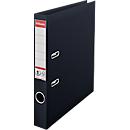 Classeur Esselte® No. 1, A4, largeur de dos 50 mm, pour env. 350 feuilles, mécanisme à levier, étiquette de dos, trou de poignée &amp; fentes d'économie d'espace, FSC®-carton, noir
