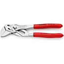 Clé à pince KNIPEX, L 150 mm, largeur de serrage 27 mm, chromée, revêtement plastique, DIN ISO 5743