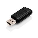 Clé USB PinStripe Verbatim, capacité de stockage 8 à 64 Go, avec mécanisme coulissant, 8 Go