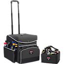 Cleaning trolley Rubbermaid® Quick Cart Small, 30 l, outer pockets, zippered pocket &amp; inner compartments, telescopic handle, water/oil resistant, Teflon®