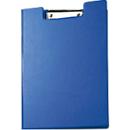 Clip map MAUL, DIN A4, met metalen clip, penhouder, 319 x 229 x 13 mm, karton met folie, blauw
