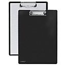 Clipboard A4, Clamp with protective plastic corners, PP, black
