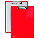 Clipboard DIN A4, clamp with protective plastic corners, PP, red