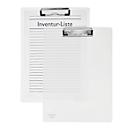 Clipboard DIN A4, clamp with protective plastic corners, PP, transparent matt