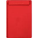Clipboard MAUL MAULgo Recycling, A4, clamping width 8 mm, with paper stop left &amp; clip holder for writing instruments, 90 % recycled plastic, red