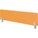 Cloison acoustique de bureau Wall avec adaptateur, épaisseur 30 mm, L 1600 x H 400 mm, jaune
