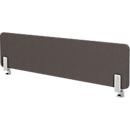 Cloison acoustique de bureau Wall avec adaptateur, épaisseur 30 mm, L 1600 x H 600 mm, gris foncé