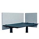 Cloison de bureau Luxor, pour épaisseur de plateau jusqu'à 40 mm, fixation par agrafes, env. 6 kg, L 1200 x P 20 x H 600 mm, matériaux recyclés, gris clair