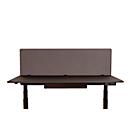 Cloison de bureau Luxor, pour épaisseur de plateau jusqu'à 40 mm, fixation par agrafes, L 1600 x P 20 x H 600 mm, env. 9 kg, matériaux recyclés, gris ardoise
