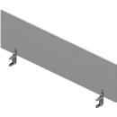 Cloison de séparation de table ARLON-OFFICE, 1600 mm, gris clair