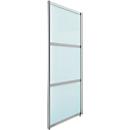 Cloison de séparation haute,en 3 parties, L 1000 x H 1980 mm, verre ESG satiné
