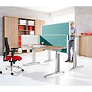 Cloison de séparation insonorisée pour arrière de table System 40, hauteur ajustable, l. 800 – 1800 x H 600 mm, turquoise