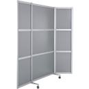 Cloison mobile, coloris argent