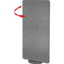 Cloison mobile Metropol, protection visuelle et auditive, pivotant, l. 800 x P 400 x H 1700 mm, gris