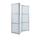 Cloison pliable, verre ESG satiné