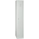 Clothes locker, 1 shelf, W 415 x D 500 x H 1800 mm, twist lock, light grey