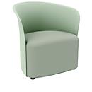 Clubfauteuil Paperflow CROWN, schuimrubberen bekleding, met poten, zithoogte 380 mm, B 730 x D 635 x H 690 mm, polypropyleen &amp; hardboard, groene bekleding