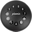 Coffre-fort à clé Phoenix Palm KS0211E, serrure à clé motorisée, contrôle par app, Bluetooth, étanche/résistant à la poussière IP65, noir