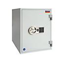 Coffre-fort FRS 51, résistance au feu LFS 60P selon EN 15659, niveau de sécurité S 2, serrure électronique, 2 étagères, L 445 x P 425 x H 510 mm, gris clair RAL 7035