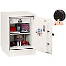 Coffret de protection incendie FS 0441, serrure à empreinte digitale, L 500 x P 500 x H 640 mm, acier, blanc signalisation RAL 9003