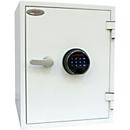 Coffret de protection incendie FS 1283 F, serrure à empreinte digitale, acier, blanc signalisation RAL 9003
