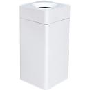 Colector de residuos Orgavente, acero, volumen 40 l, rectangular, An 350 x P 350 x Al 790 mm, cubo autoextinguible, blanco