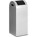 Colector de residuos reciclables autoextinguible 55R, plata/antracita