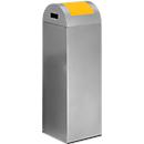 Colector de residuos reciclables autoextinguible 85R, plata/amarillo