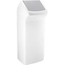 Colector de residuos reciclables Flip, 40 l, con tapa, gris