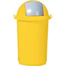 Colector de residuos reciclables, plástico, amarillo
