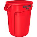 Colector de residuos reciclables, polietileno, redondo, 121 l, rojo