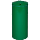 Colector de residuos VAR compacto de puerta doble, para bolsas de basura de 120 l, con asa y tapa, resistente al fuego, verde esmeralda