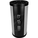 Colector de vasos JUNIOR negro, abertura 80 mm, 10 tubos