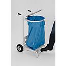 Coletor de lixo com pedal, revestido a pó, 2 rodízios