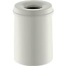 Collecteur de déchets 15 L autoextinguible, structure blanc/couvercle blanc