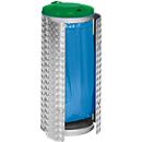 Collecteur de déchets compact, inox/tôle en alu larmée, vert