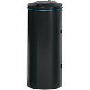 Collecteur de déchets double battant compacte VAR, pour sacs poubelle de 120 l, avec poignée et couvercle, ignifuge, anthracite