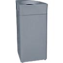 Collecteur de déchets Orgavente, acier, volume 30 L, triangle, l. 350 x P 350 x H 760 mm, bac autoextinguible, argent