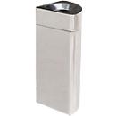 Collecteur de déchets Orgavente, acier, volume 30 L, triangle, l. 350 x P 350 x H 760 mm, bac autoextinguible, inox